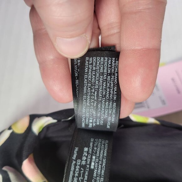 Hurley x Carissa Moore Women Max Plumeria Floral Strappy Scoop Bikini Top Size X - Picture 9 of 9